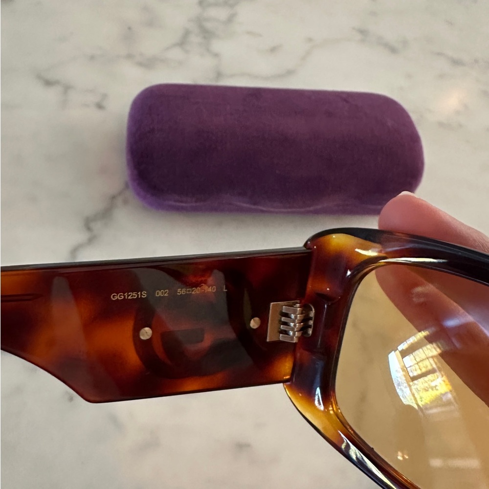 Gucci GG1251S 002 Sunglasses - Havana Yellow - Picture 5 of 6